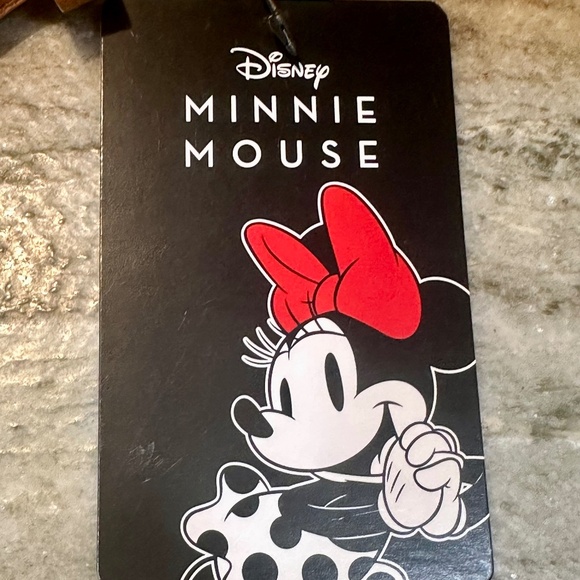 Disney MINNIE MOUSE Faux Brown Leather BELT Silver Head Icon Buckle Size M Bow - Picture 5 of 9